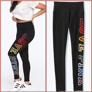 High waist rainbow yoga leggings